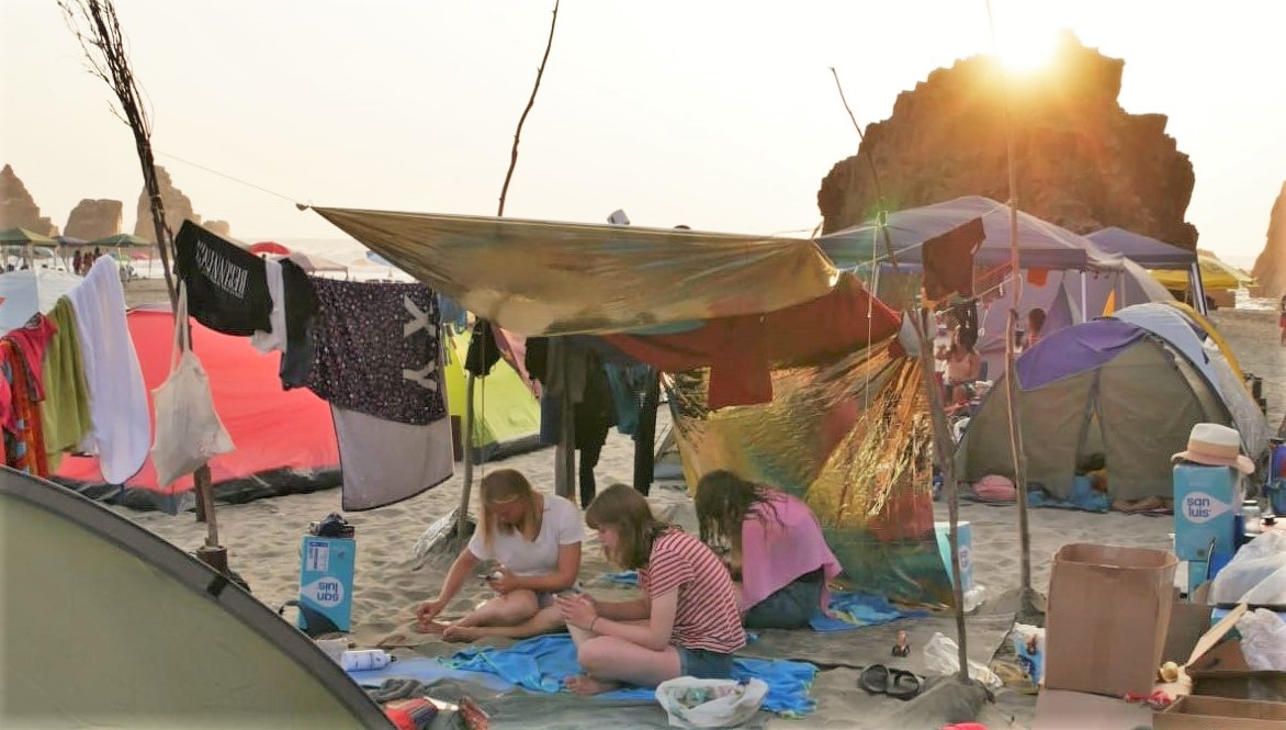 Unser Zeltlager am Strand