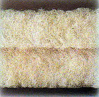 Schafwolle stehende Faser