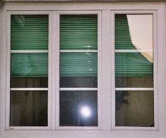 Fenster-Kunststoff weiß m. Sprossen