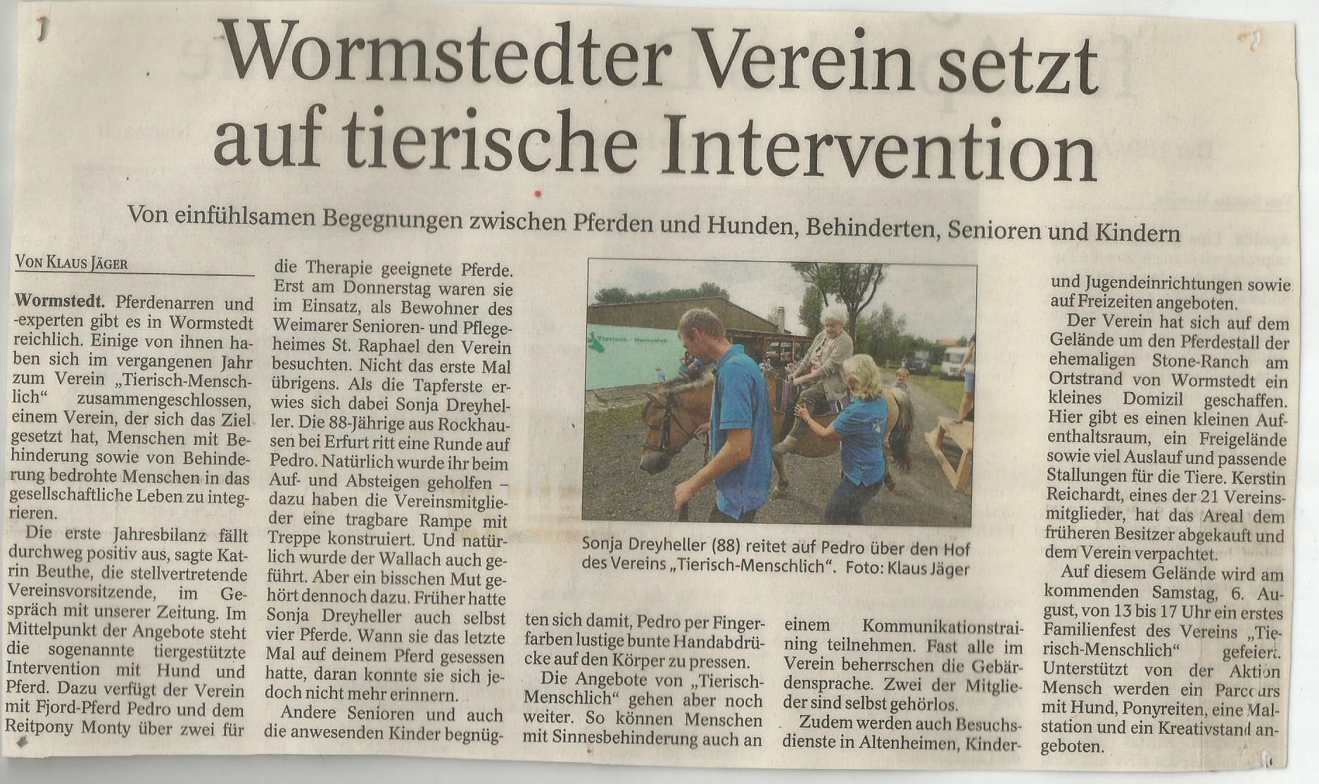 Thüringer Allgemeine vom 30.07.2016