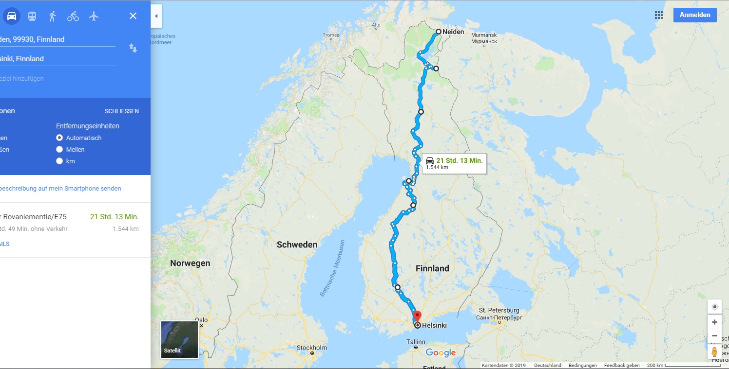 Reise durch Finnland
