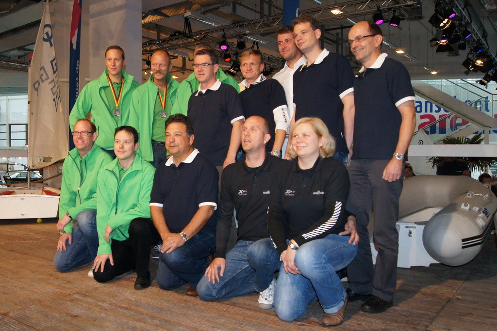 Die Gewinner der Hamburger Big Boat BSV Meisterschaft 2013. BSG Veolia Umweltservice vor BSG Blume 200 und BSG Signal/Iduna