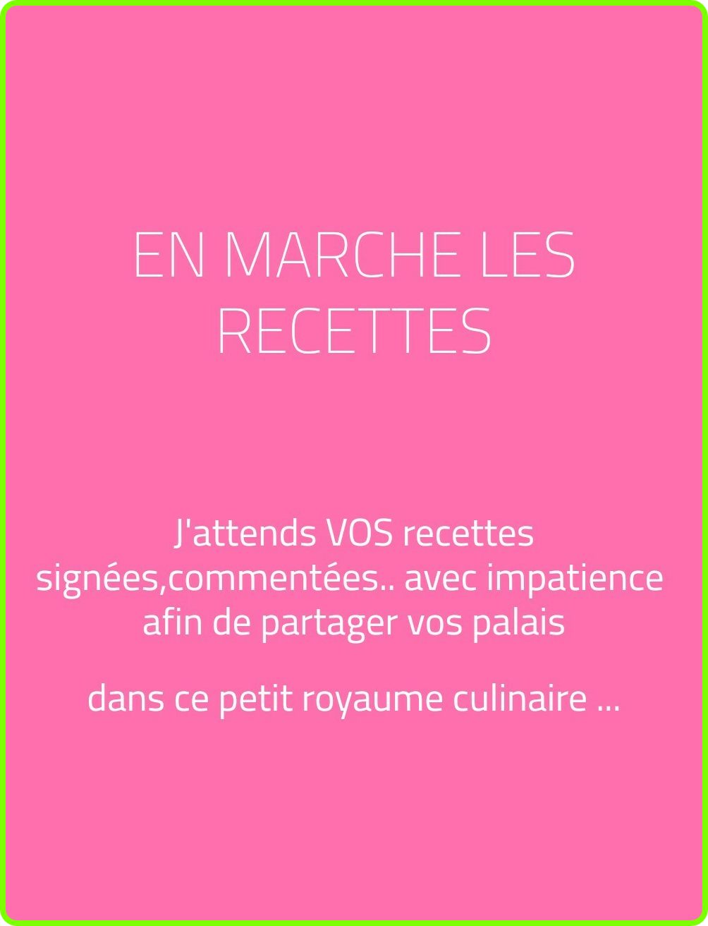 En marche les recettes 