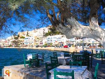 A typical Greek restaurant in Naxos