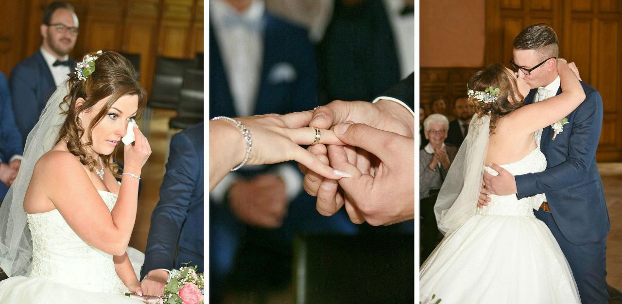 Rinmgwchsel bei der kirchlichen Trauung - Hochzeitsfotograf Bad Rothenfelde
