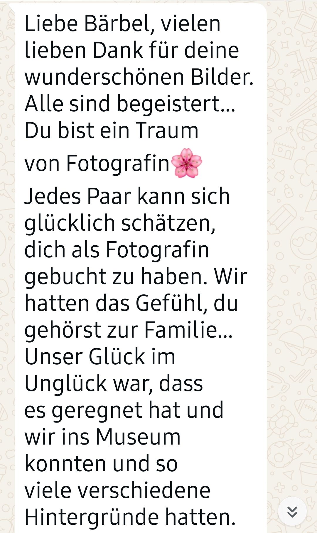 postives Feedback von einbem Kunden