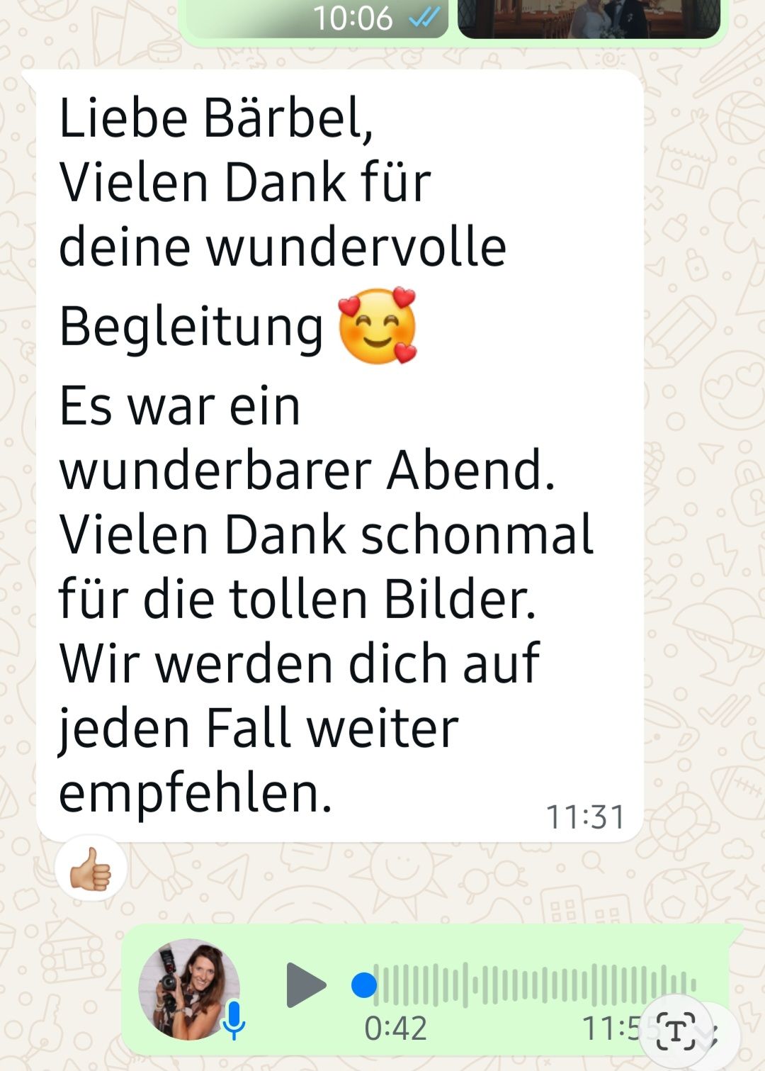 Beurteilung Bärbel - die hochzeitsfotografin