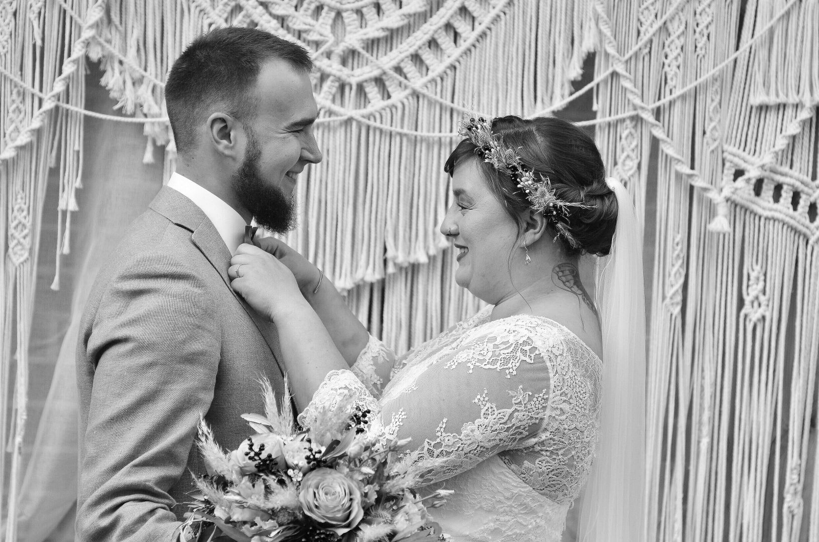 natürliche Hochzeit auf dem Land