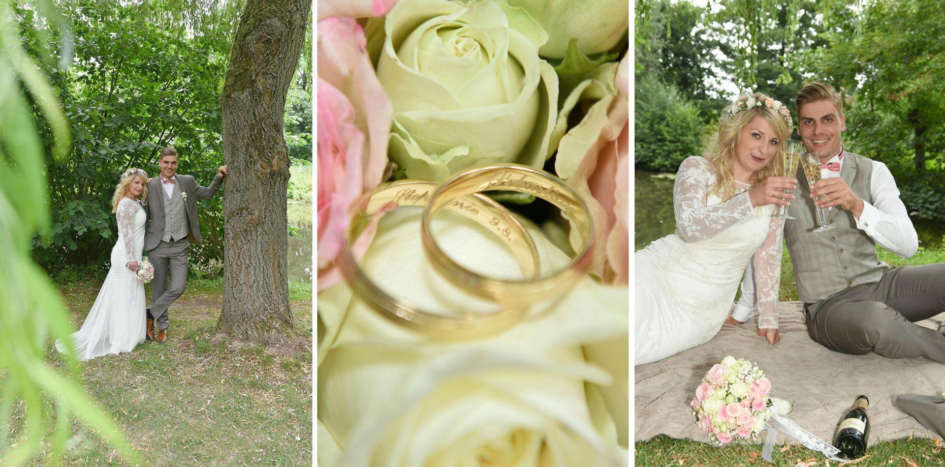 Brautstrauß mit Rosen – natürliche Hochzeitsfotografie OWL  - Hochzeitsfotograf Bielefeld