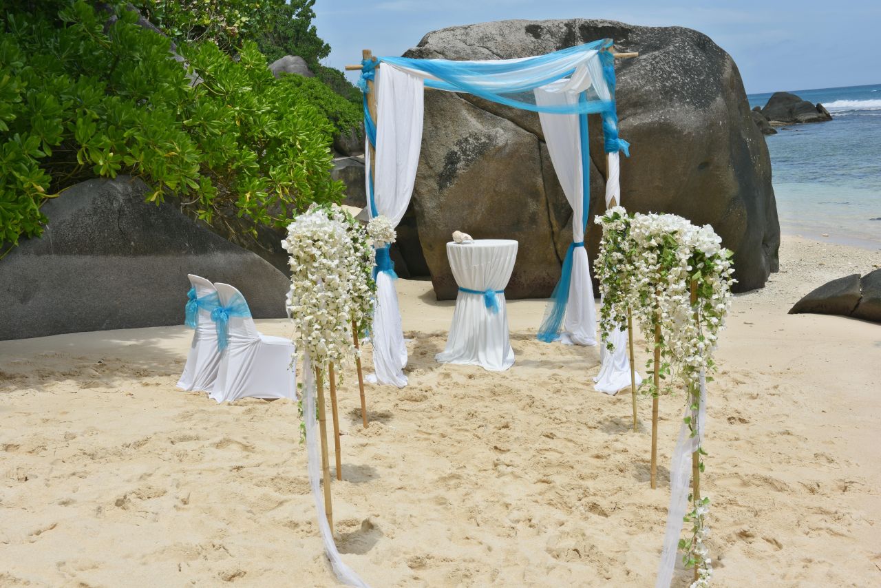 Trauung am Strand von Mahe