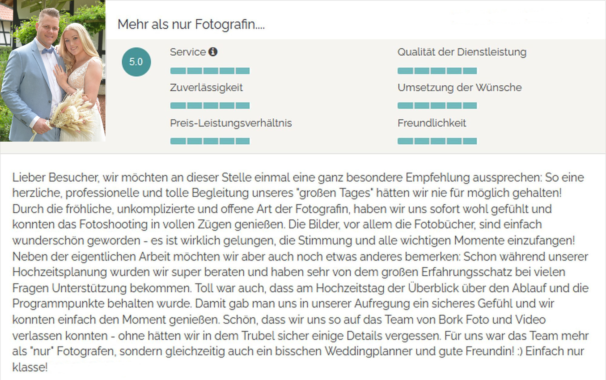 professionelle Hochzeitsfotografie Detmold
