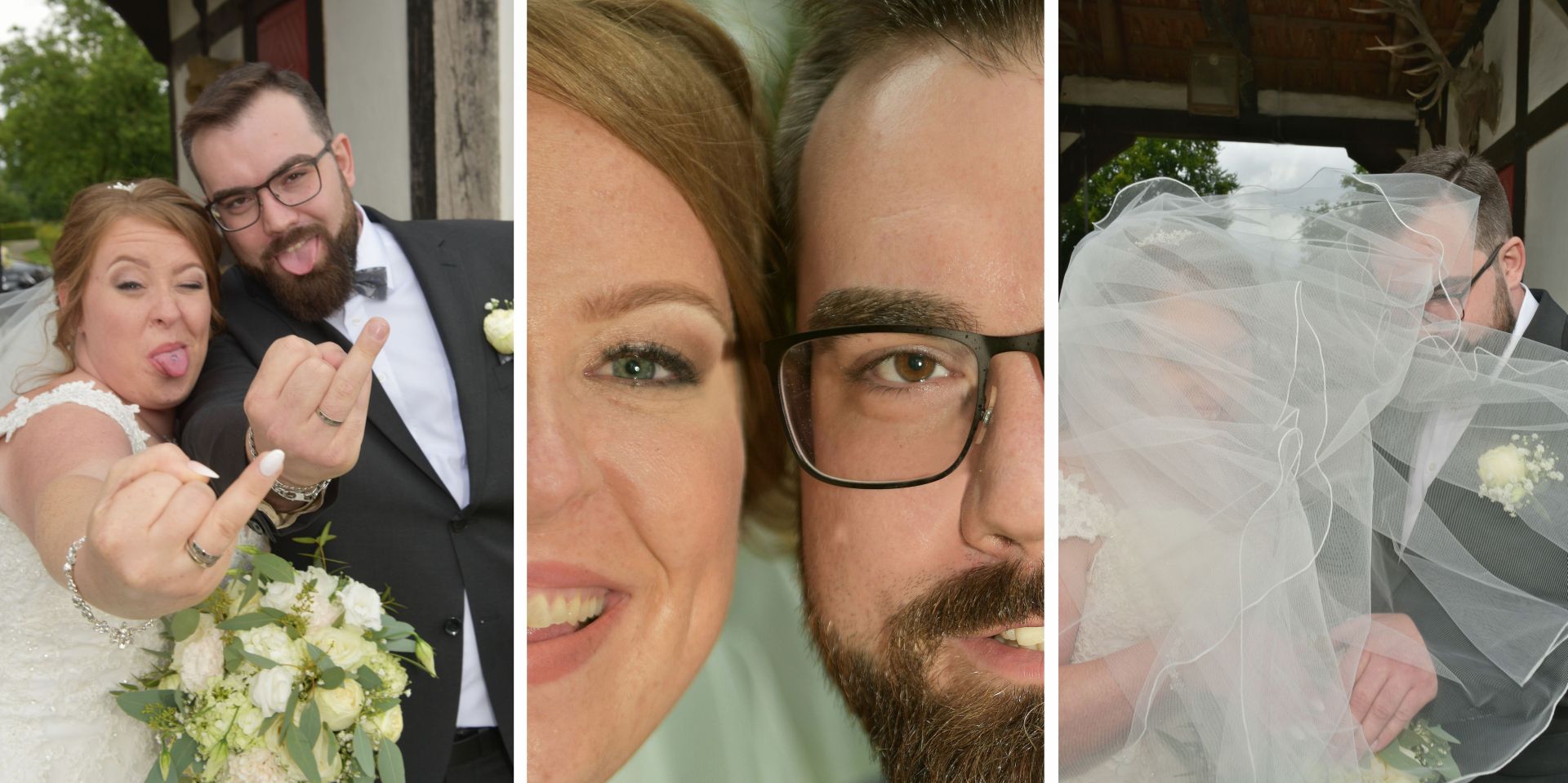 fröhliches Brautpaar - Hochzeitsreportage Herford  - Hochzeitsfotograf Bielefeld