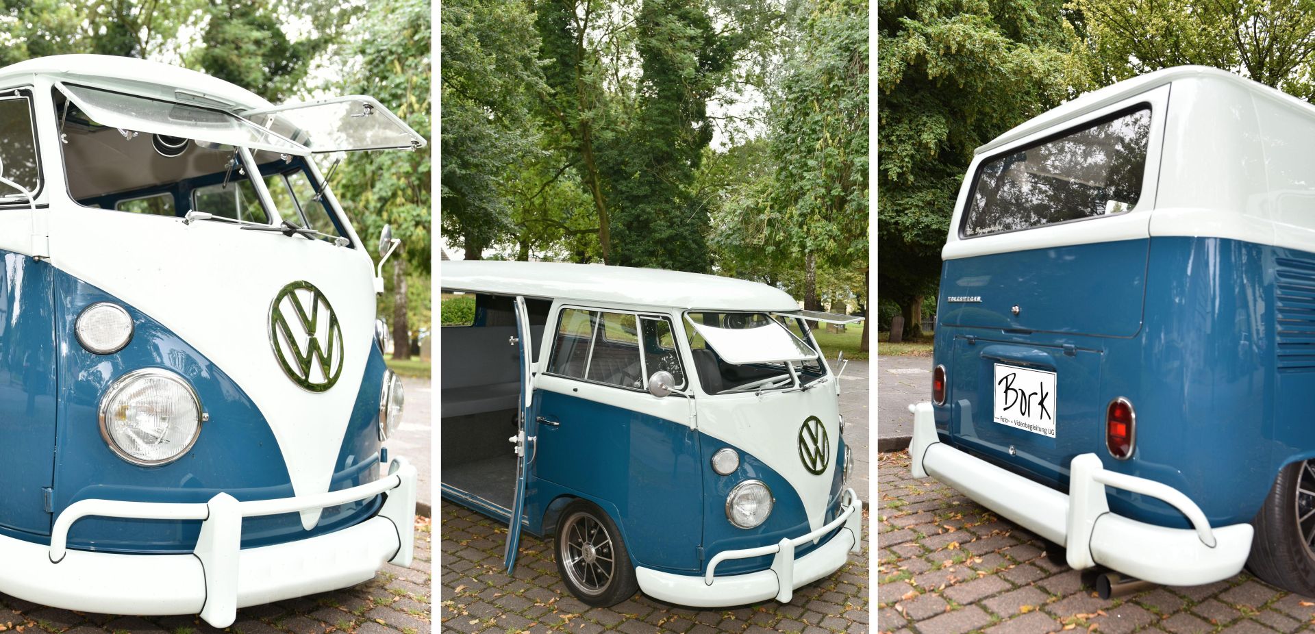 Bulli T1 mit Brautpaar - Hochzeitsfotograf Melle