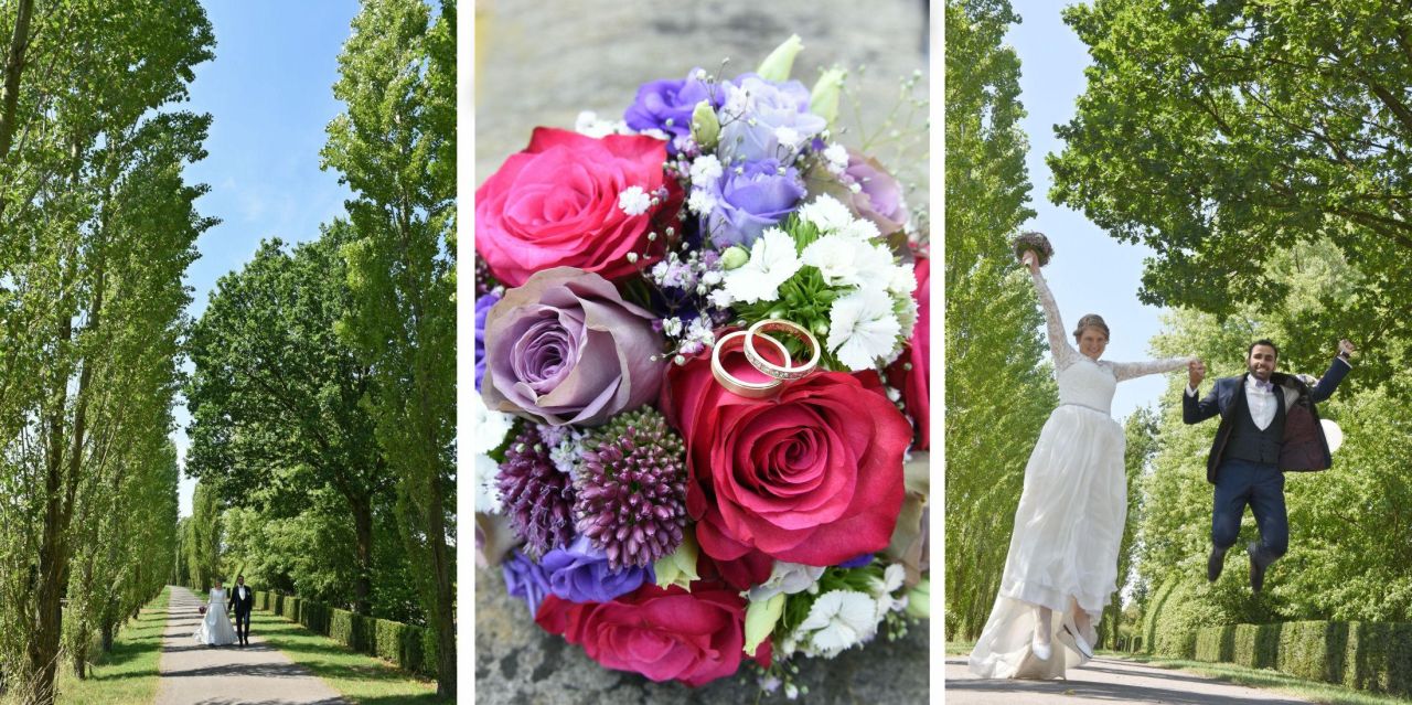 Brautpaar beim First Look im Grünen – Hochzeitsfotograf Bielefeld