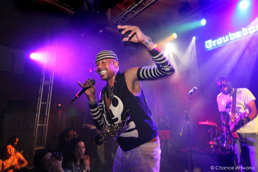 Angelo Moore of Fishbone performing at The Troubadour in West Hollywood.