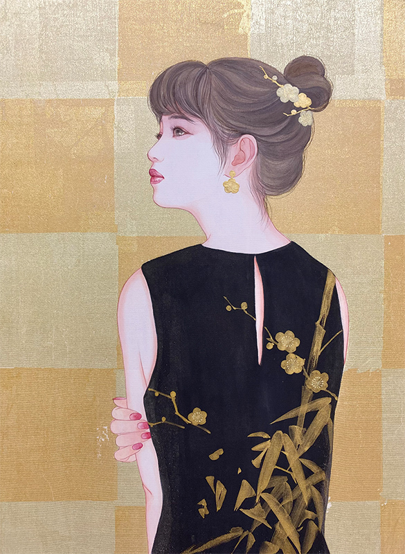 松原亜実「煌き(きらめき)」８号　日本画