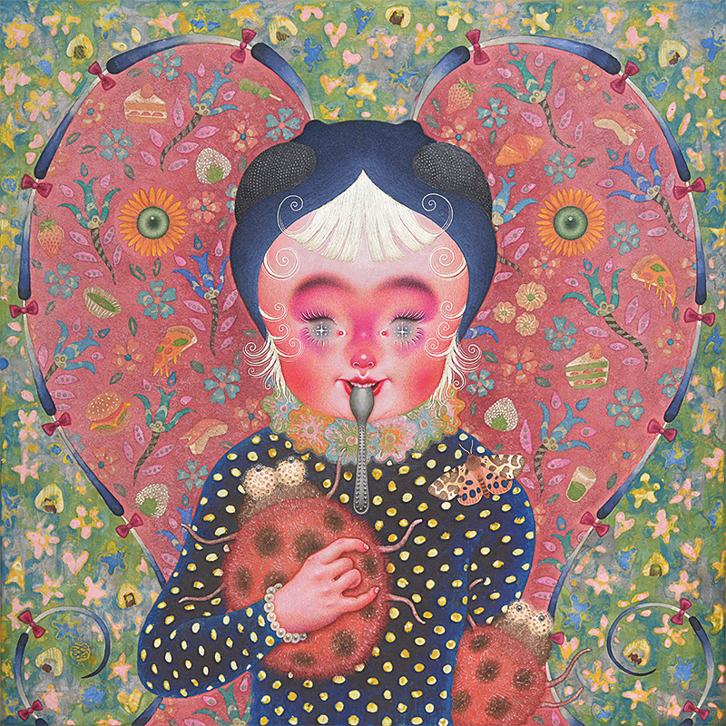 足立絵美「Delusional runaway adrenaline」 S４号　日本画