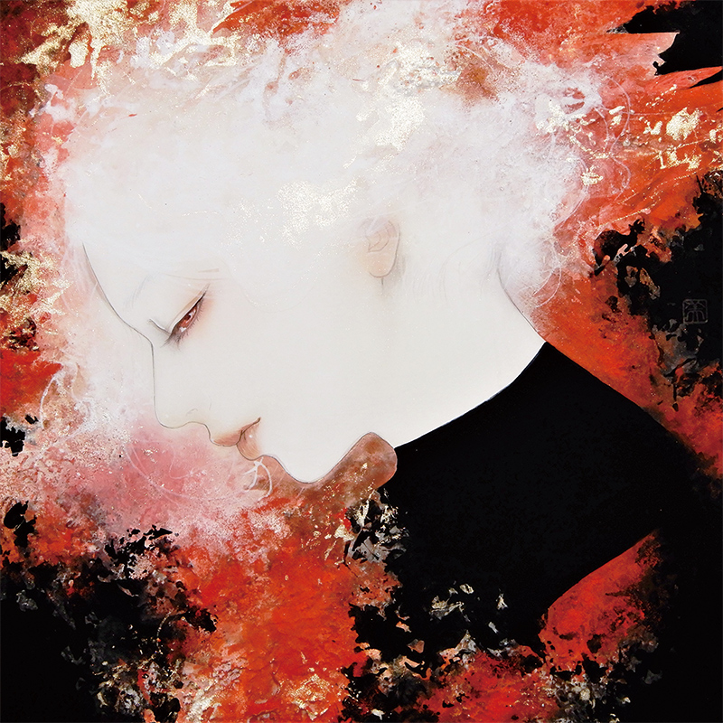 黒木美都子「火の鳥」S４号　日本画