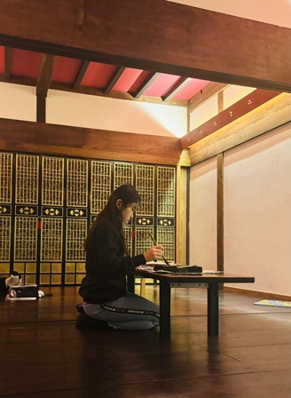 埼玉県比企郡吉見町・浄泉寺で書を学ぶ時間｜あいる書道会・紫音の土曜レッスン記
