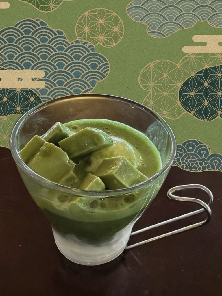 抹茶づくしのとろぷる・アフォガート