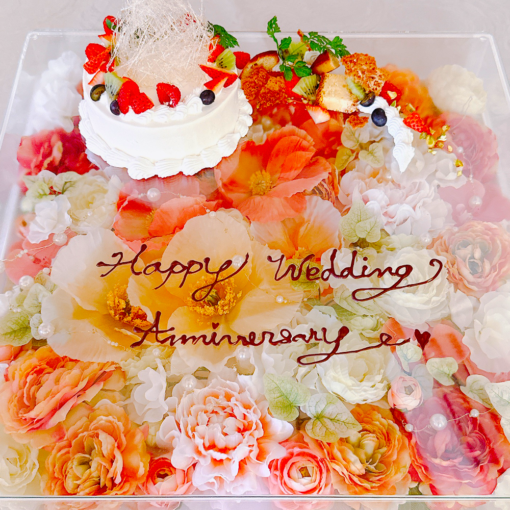 フラワーボックス＋ホールケーキ