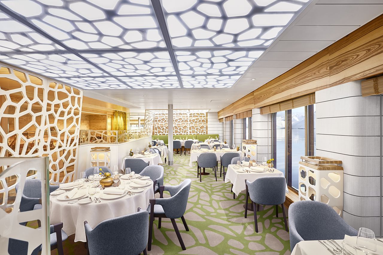 Hauptrestaurant HANSEATIC nature & inspiration © Hapag-Lloyd Cruises