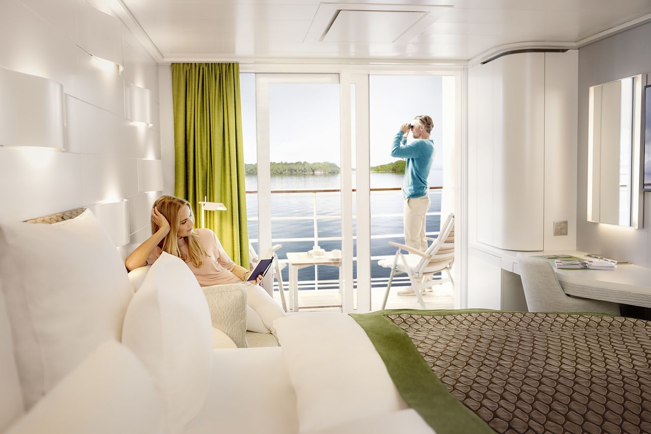 HANSEATIC nature Balkonkabine © Hapag-Lloyd Cruises