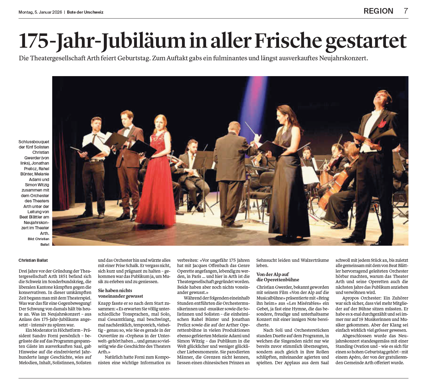 175 Jahre Jubiläum: in aller Frische gestartet