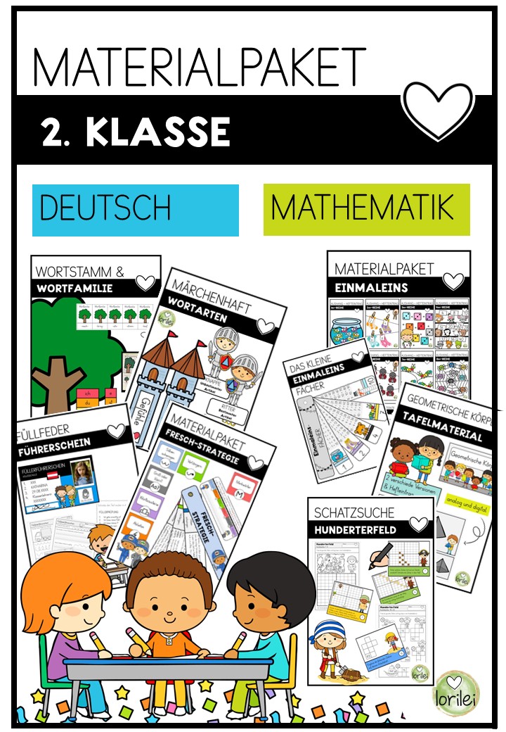 Materialpaket - Gesamtpaket für die 2. Klasse Grundschule
