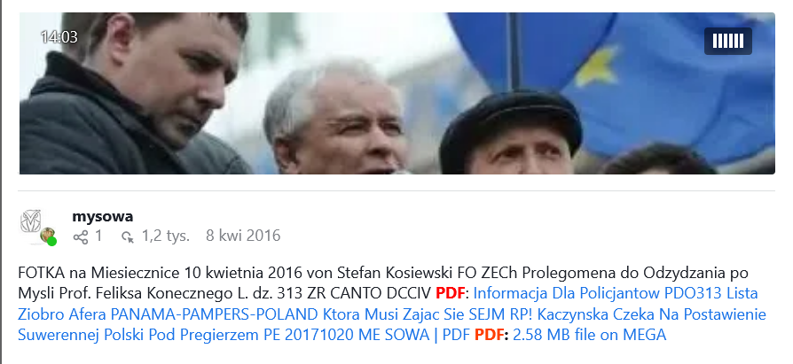 FOTKA na Miesiecznice 10 kwietnia 2016 von Stefan Kosiewski FO ZECh PDO313 ZR