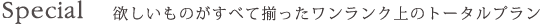 Special 欲しいものがすべて揃ったワンランク上のトータルプラン
