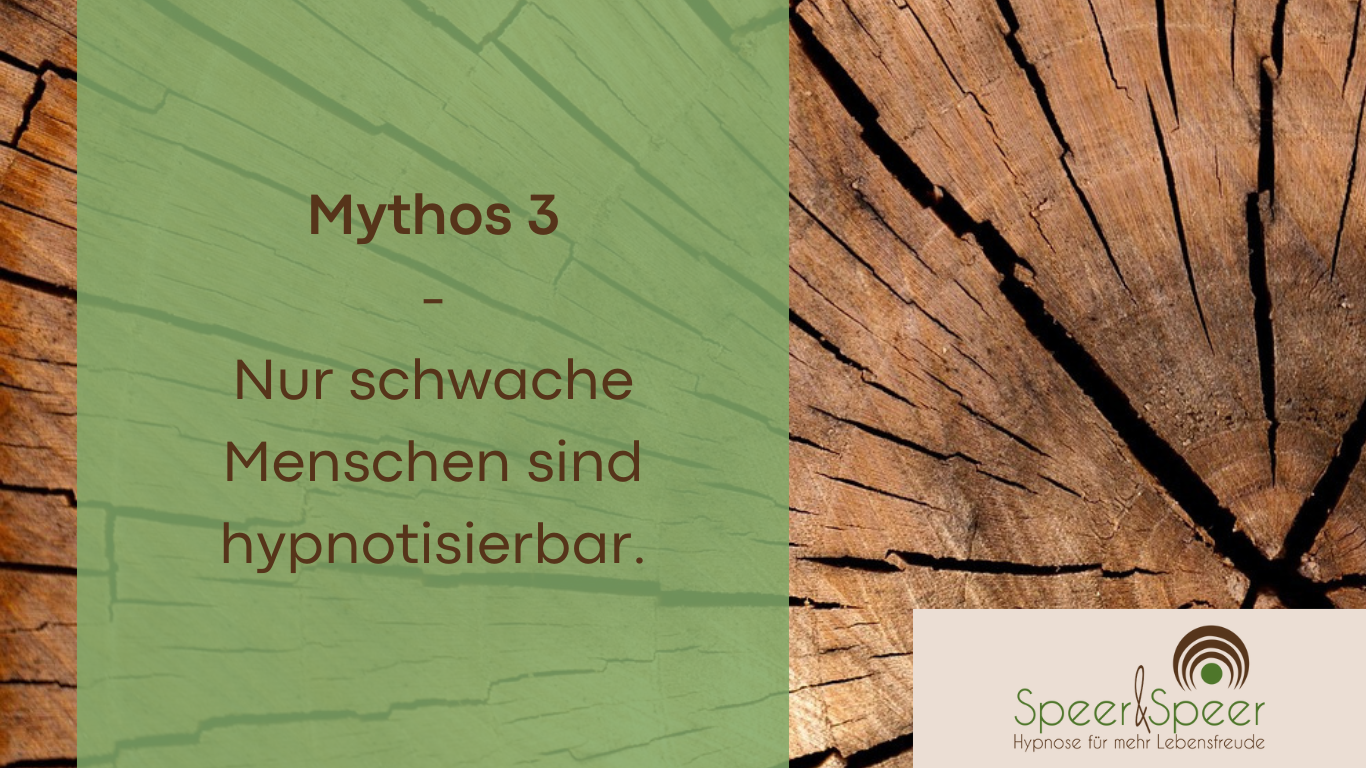 Mythos 3: Nur schwache Menschen lassen sich hypnotisieren