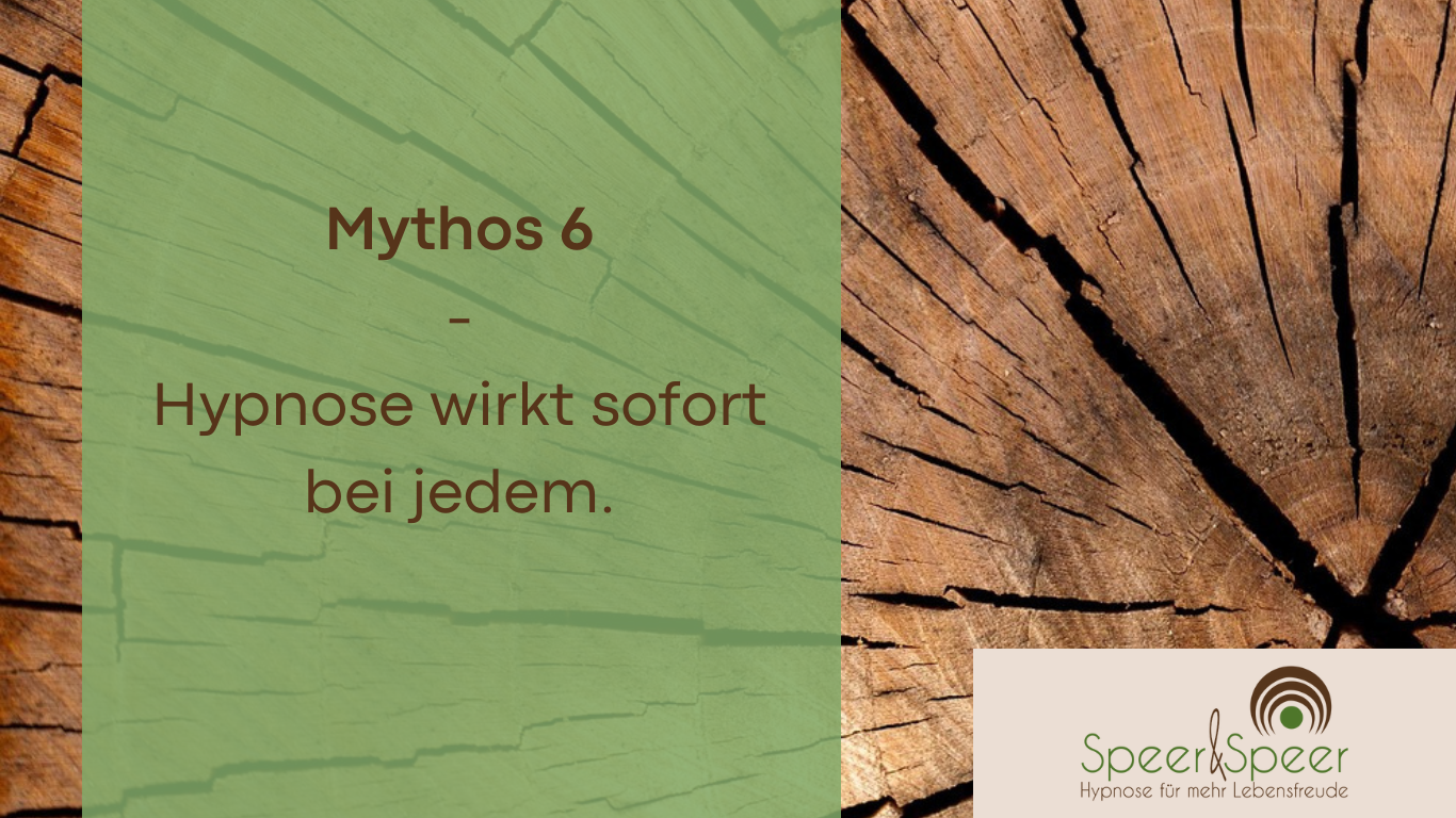 Mythos 6: Hypnose wirkt sofort bei jedem – stimmt das?