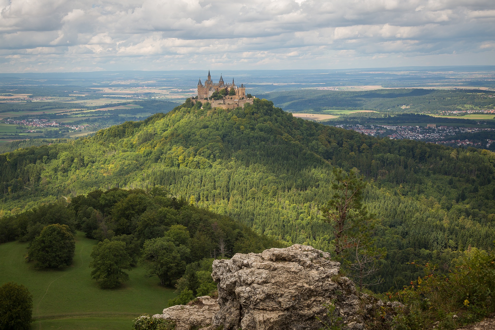 The swabian Alb with Castle Lichtenstein