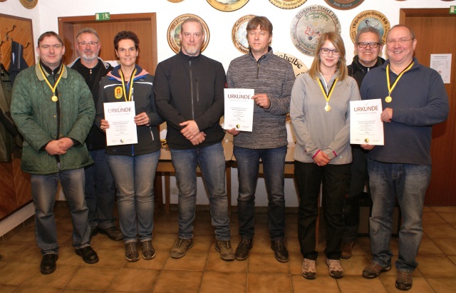 v. l.: Alexander Best, Lutz Fießer, Elke Sommer, Sascha Henny (SG Rohrbach), Christian Kugel (SG Rohrbach), Meike Winkler, Stefan Harbarth, Thomas Kreichgauer   