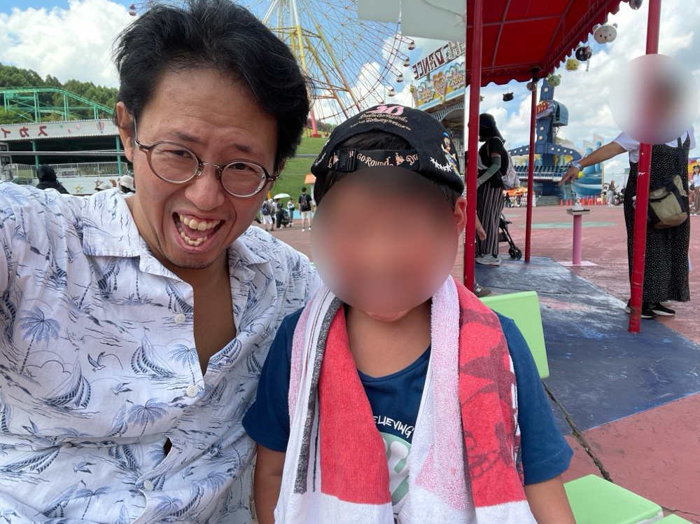 2人でお化け屋敷をクリアした