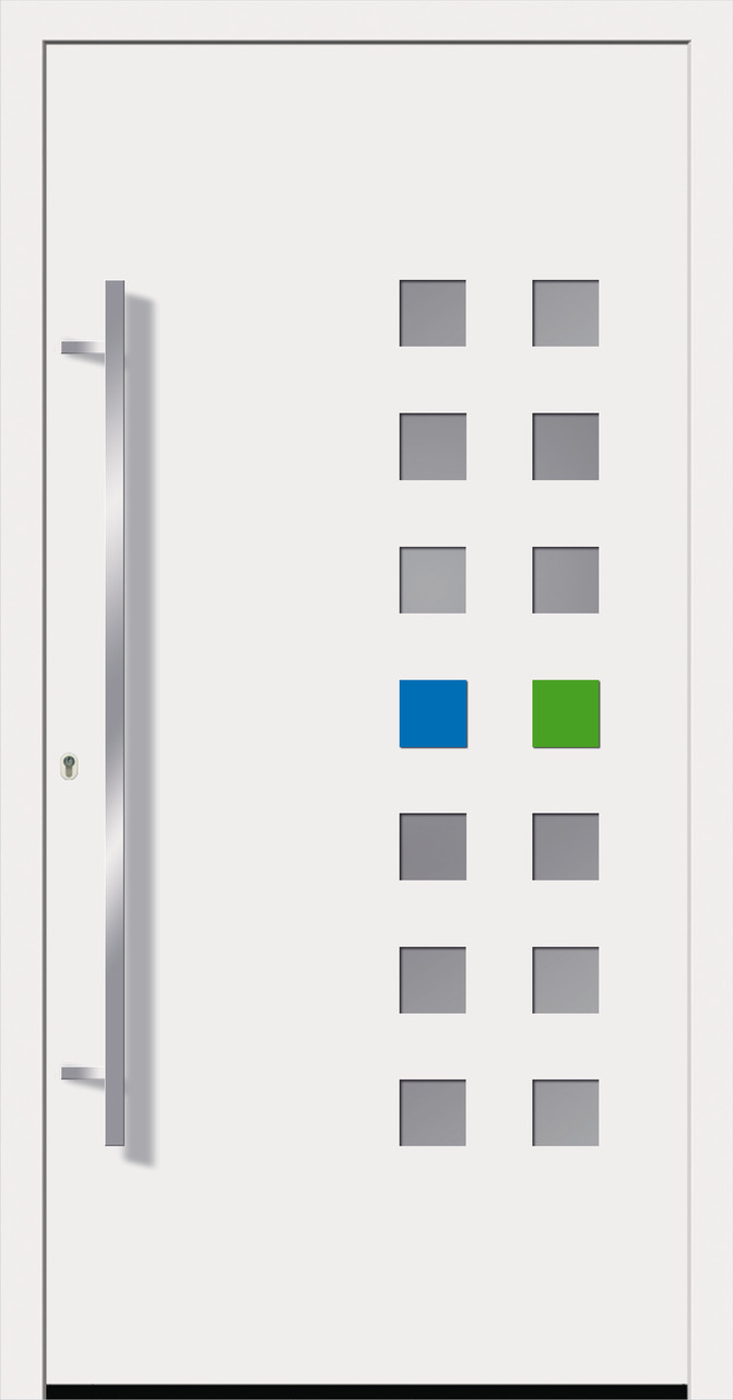 Tennessee2: Optional farbige Glasquadrate (grün/blau)