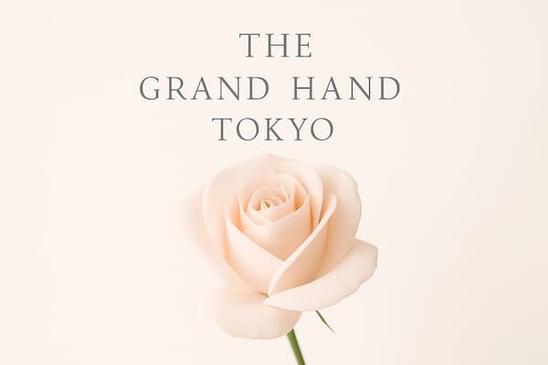 東京・台東区上野・鶯谷発の出張ゲイマッサージTHE GRAND HAND TOKYO ピンクローズのロゴ