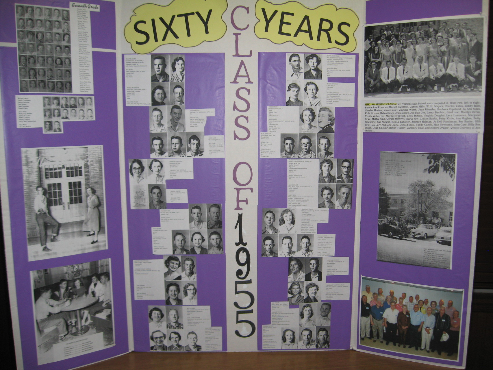 Class of 1955 60th reunion poster, from Sue Bolin.