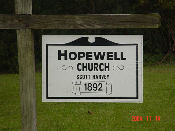 Hopewell Presbyterian Church, established in 1892