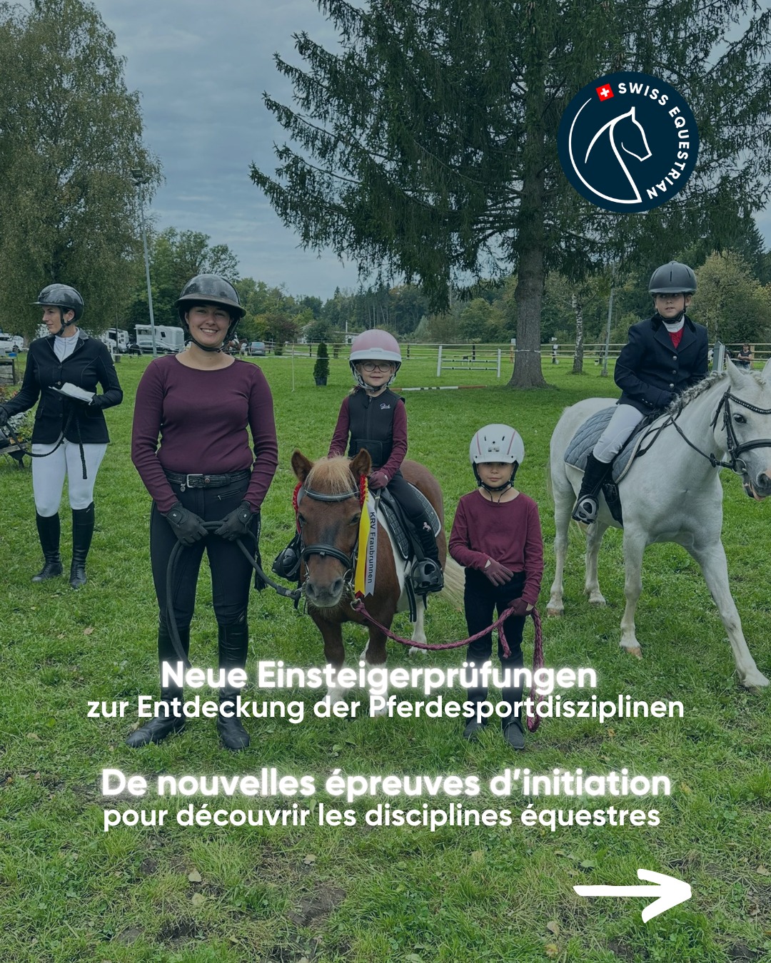 Swiss Equestrian: Neue Einsteigerprüfungen zur Entdeckung der Pferdesportdisziplinen
