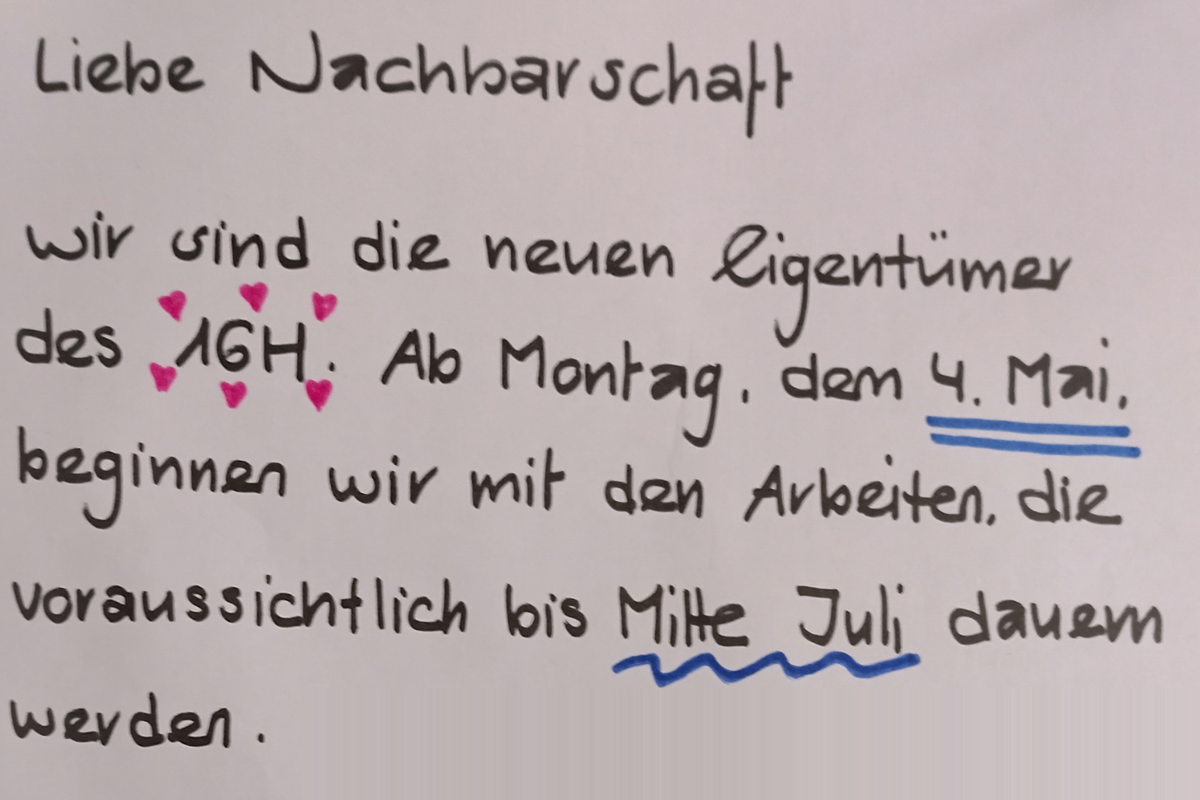 Wir bauen um!