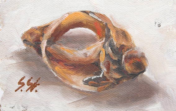 Srandgut 2, ca. 7 x 11 cm, Öl