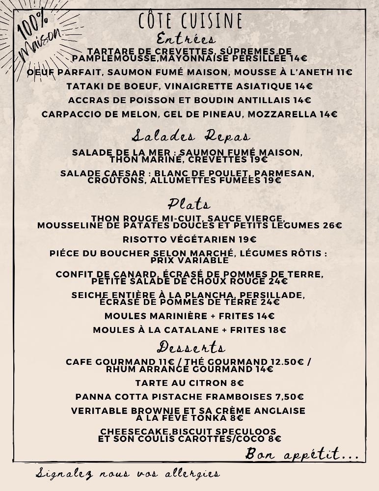 Côté Cuisine : 100% maison !