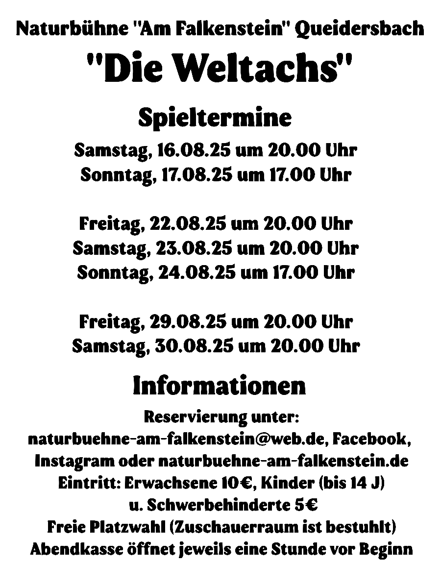 Spieltermine und Infos