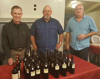 February 2017 meeting by Vino Noceto Wines with Rusty Folena, Winemaker (L-R Brad Bruce, Rusty Folena & Alan Albery)