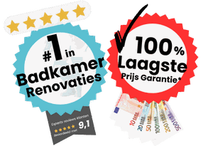 #1 in badkamer renovaties en 100% laagsteprijsgarantie