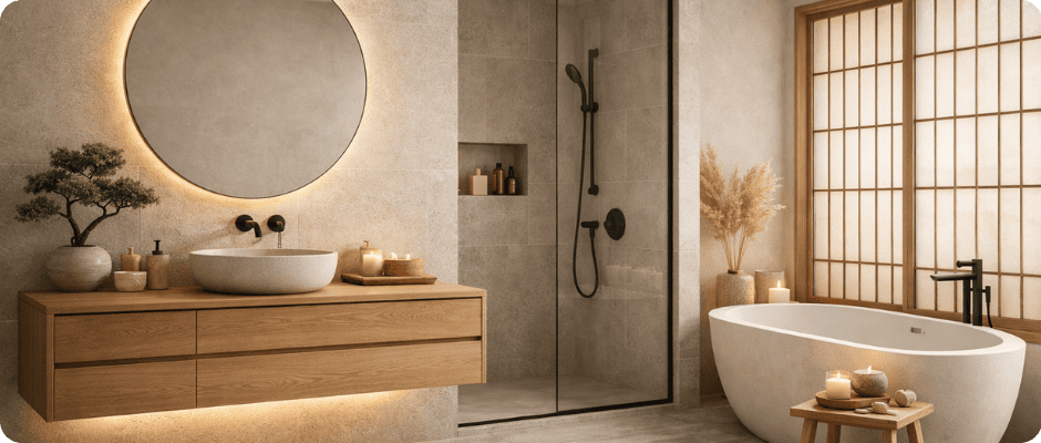 Waarom kiezen voor een Japandi badkamer