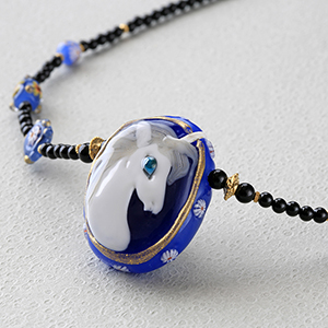 2016年作　蜻蛉玉作家　増井敏雅 氏　水と精霊　大玉　特別作品 　とんぼ玉 2016年作 蜻蛉玉作家 増井敏雅 氏 水と精霊 大玉 特別作品