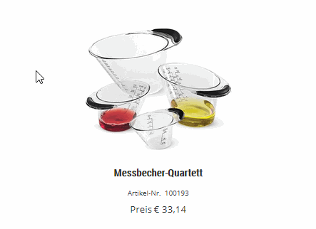 Messbecher Quartett Pampered Chef (ehemals Messbecher Trio)